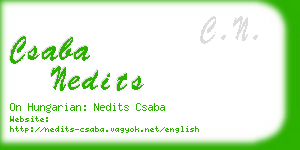 csaba nedits business card